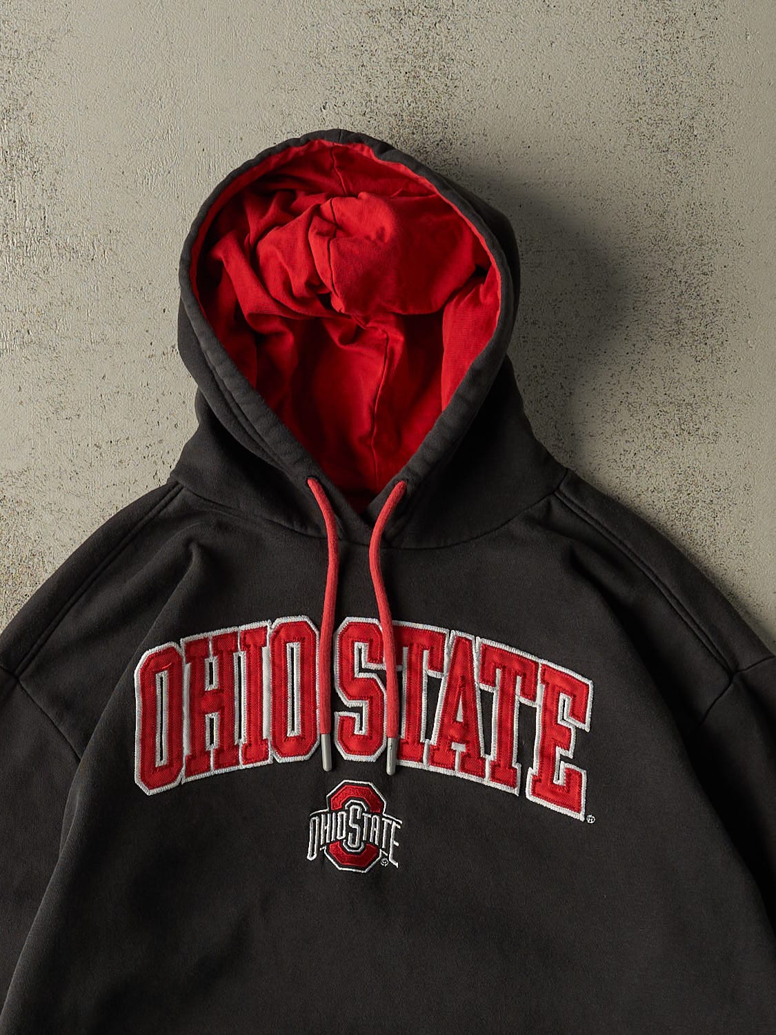 Vintage Y2K Black Champion Ohio State University Embroidered Hoodie (L)