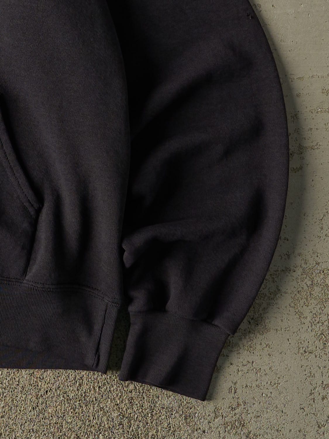 Vintage 90s Faded Black Cleveland Browns Embroidered Hoodie (M)