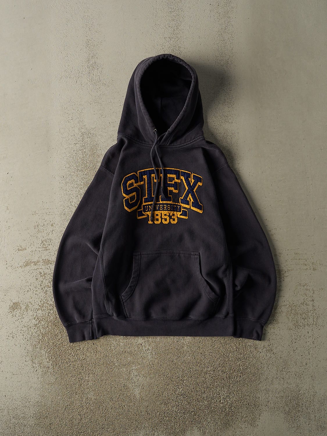 Vintage Y2K Navy Blue STFX University Hoodie (S/M)