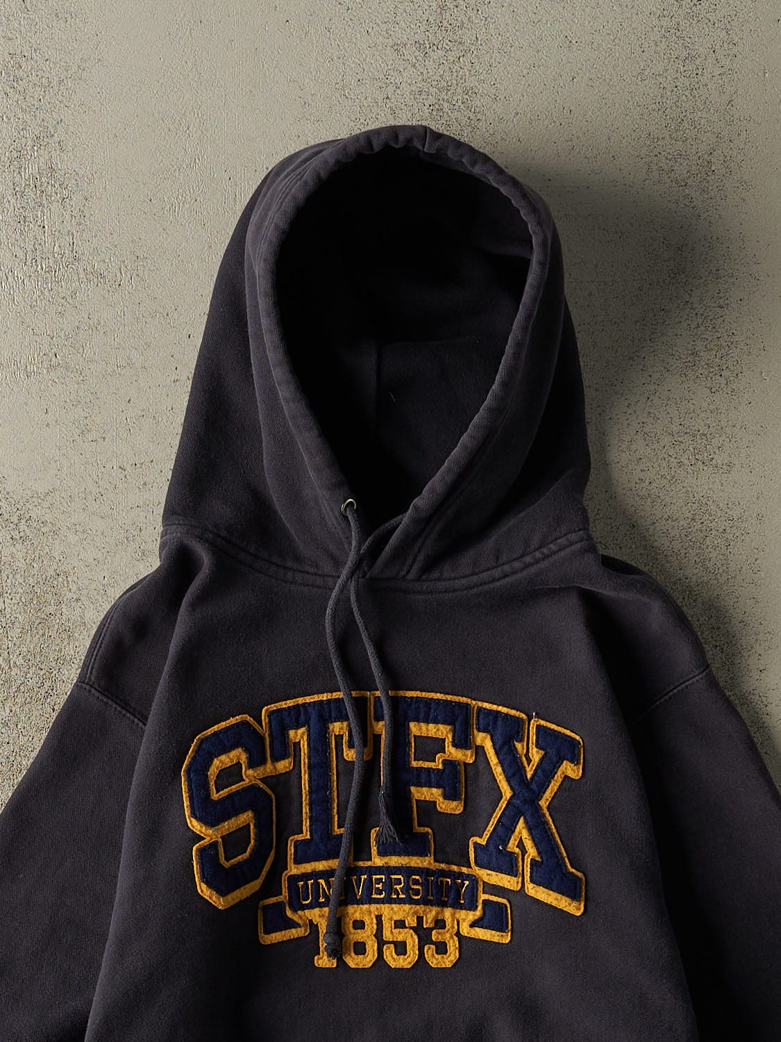 Vintage Y2K Navy Blue STFX University Hoodie (S/M)