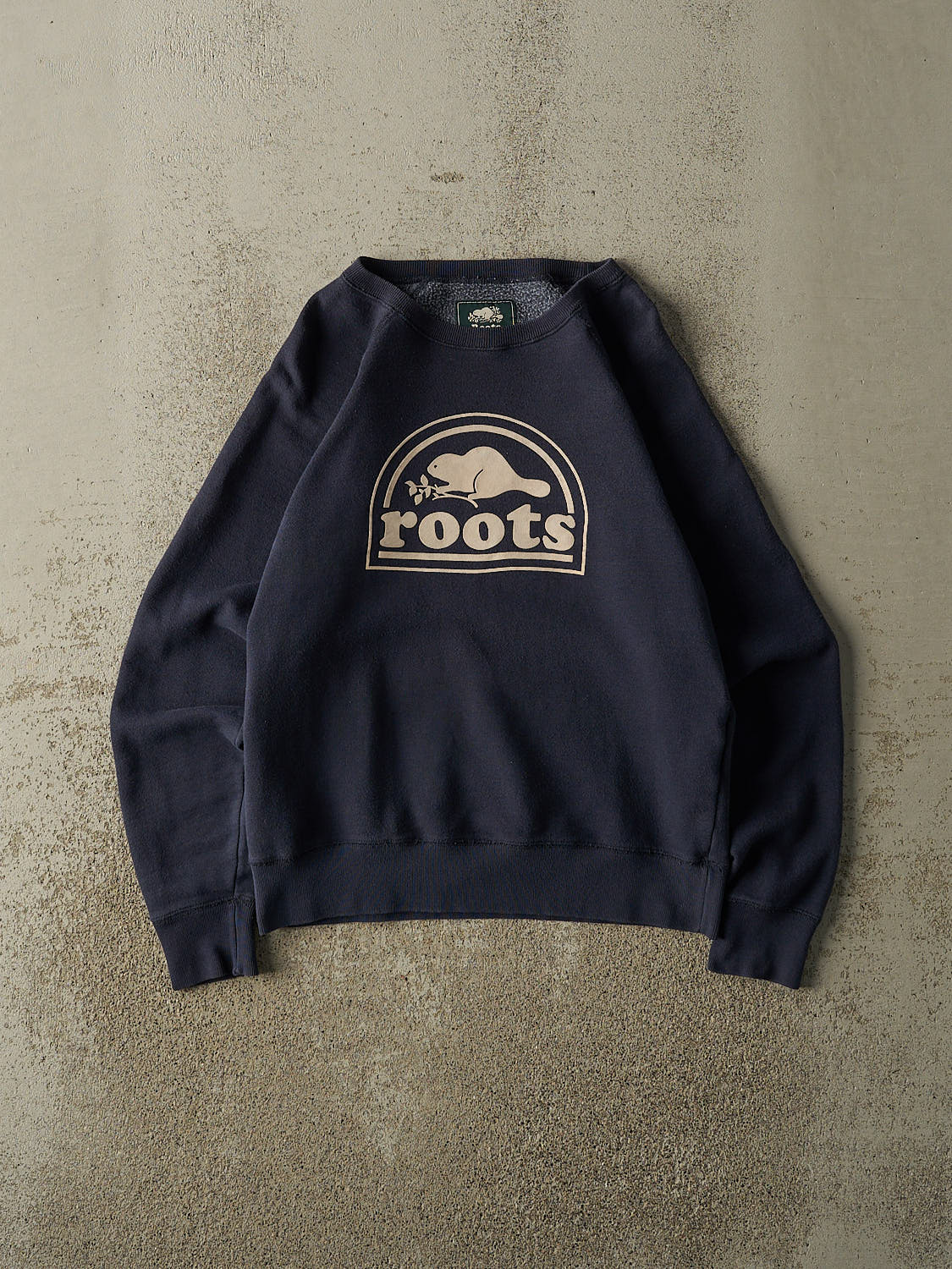 Vintage Y2K Navy Blue Roots Crewneck (XS)
