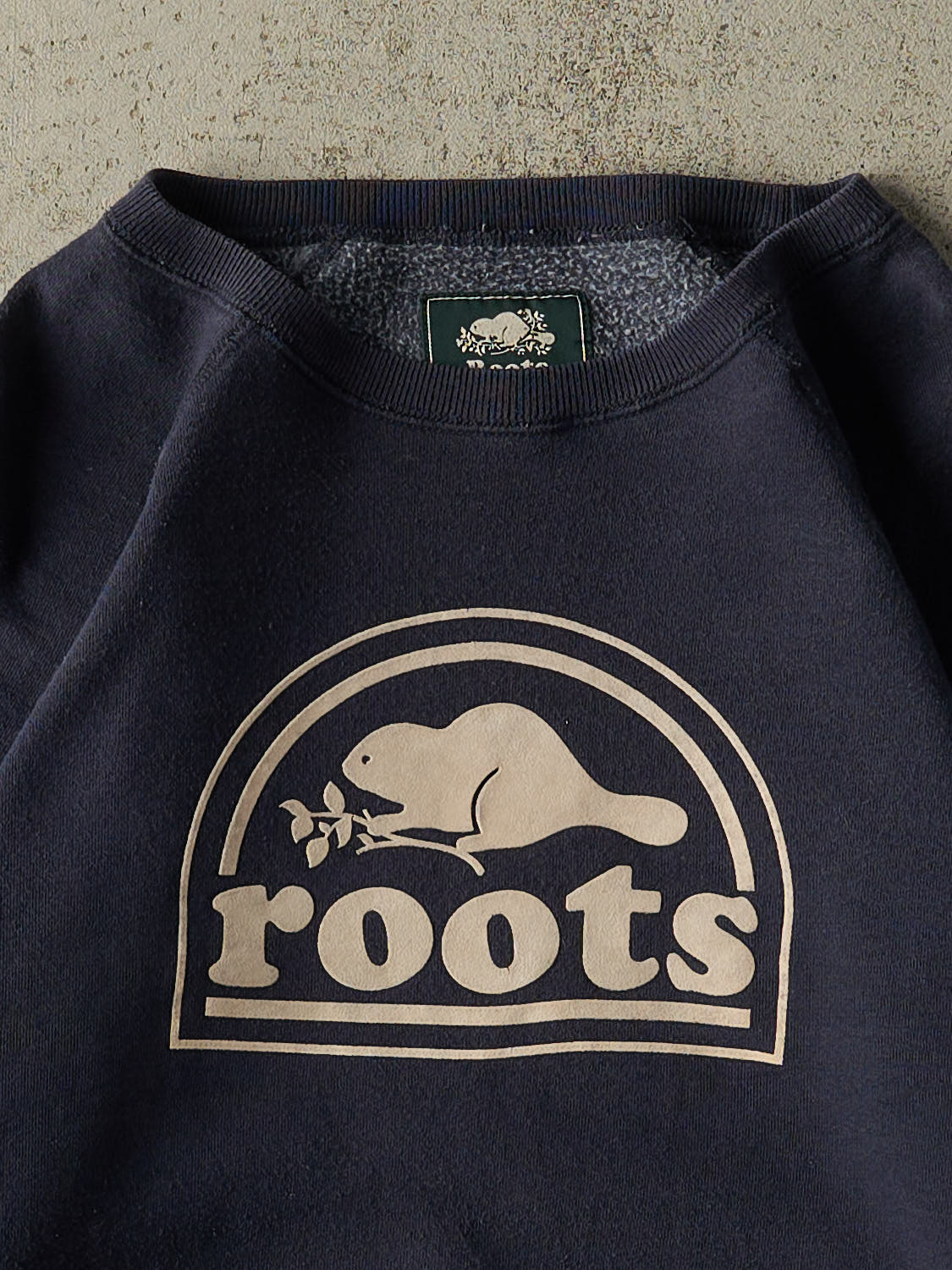 Vintage Y2K Navy Blue Roots Crewneck (XS)