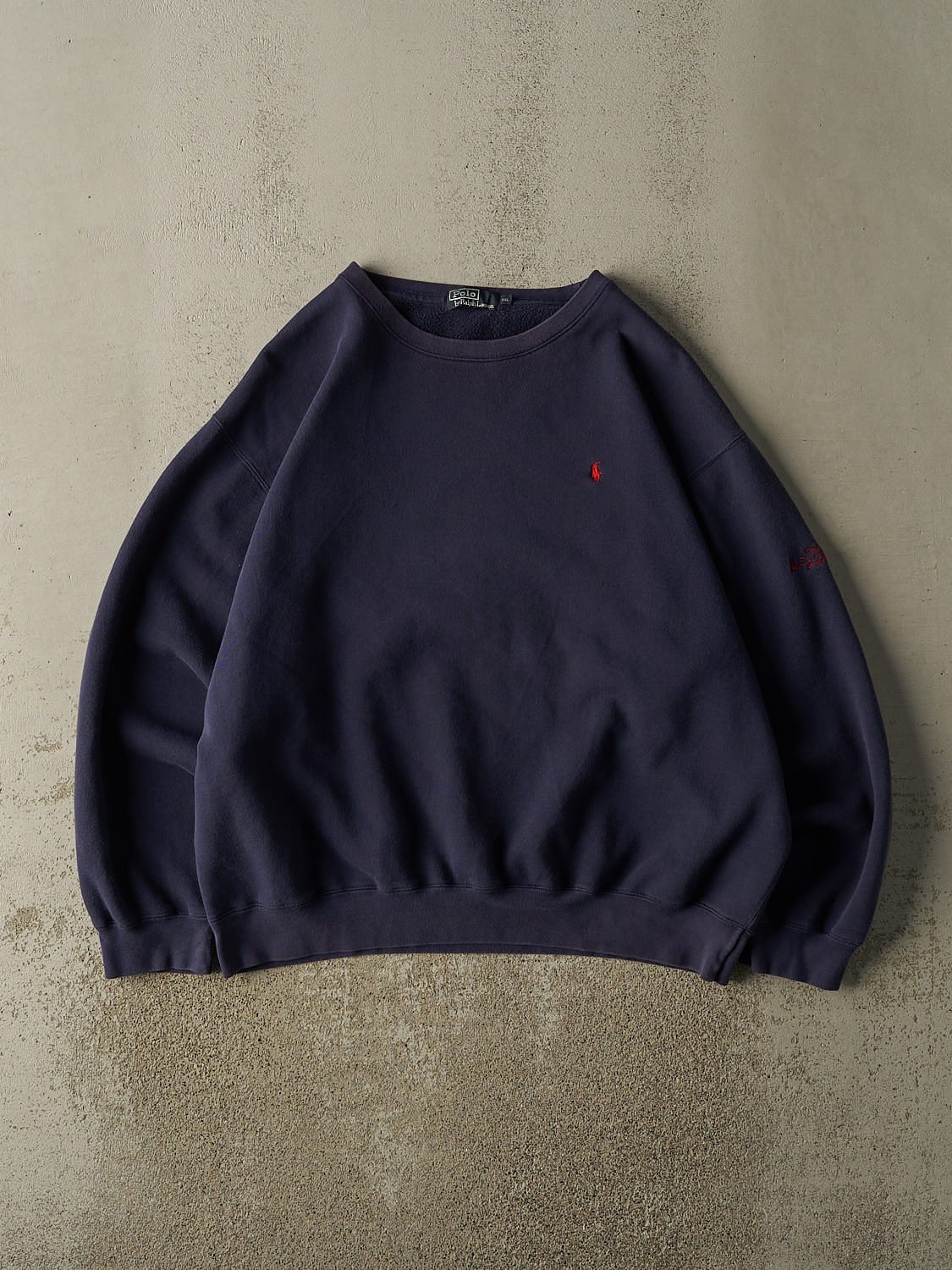 Vintage 90s Navy Blue Polo Embroidered Crewneck (XXL/XXXL)