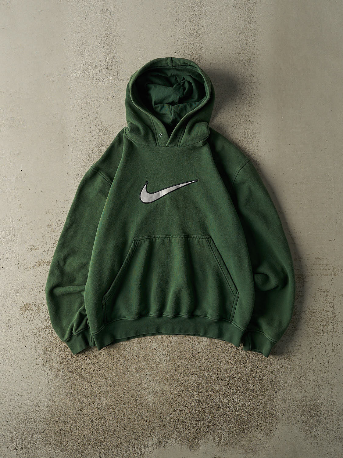 Vintage Y2K Sun Faded Green Nike Embroidered Hoodie (M/L)