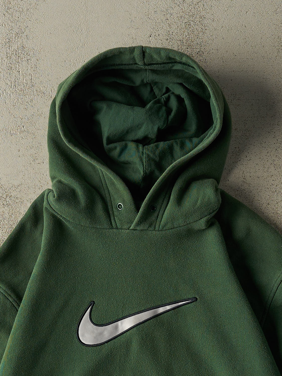 Vintage Y2K Sun Faded Green Nike Embroidered Hoodie (M/L)