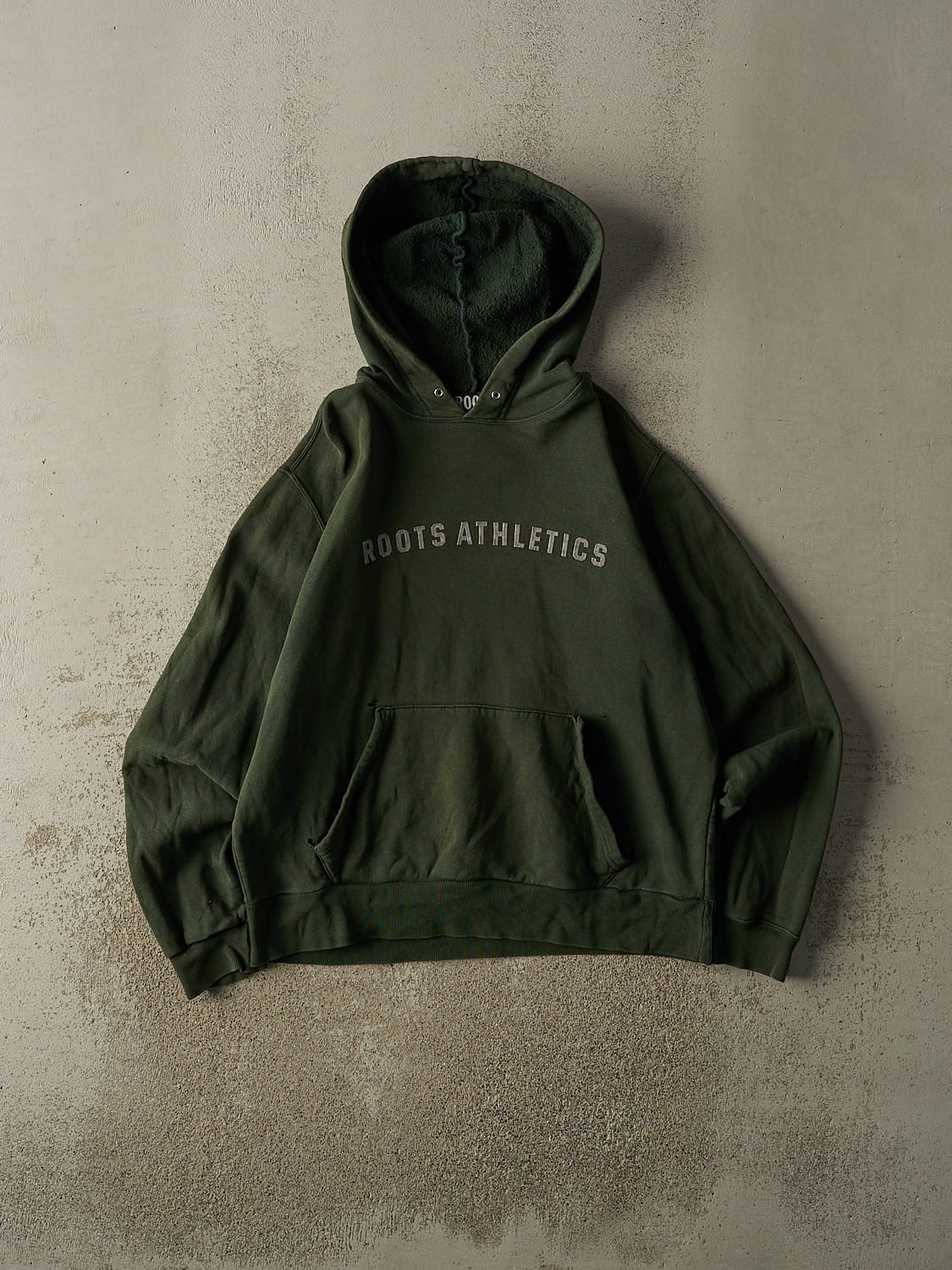 Vintage 90s Green Roots Athletics Hoodie (M/L)