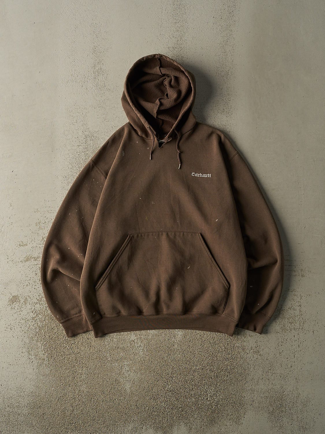 Vintage 90s Sun Faded Brown Carhartt Embroidered Hoodie (L/XL)