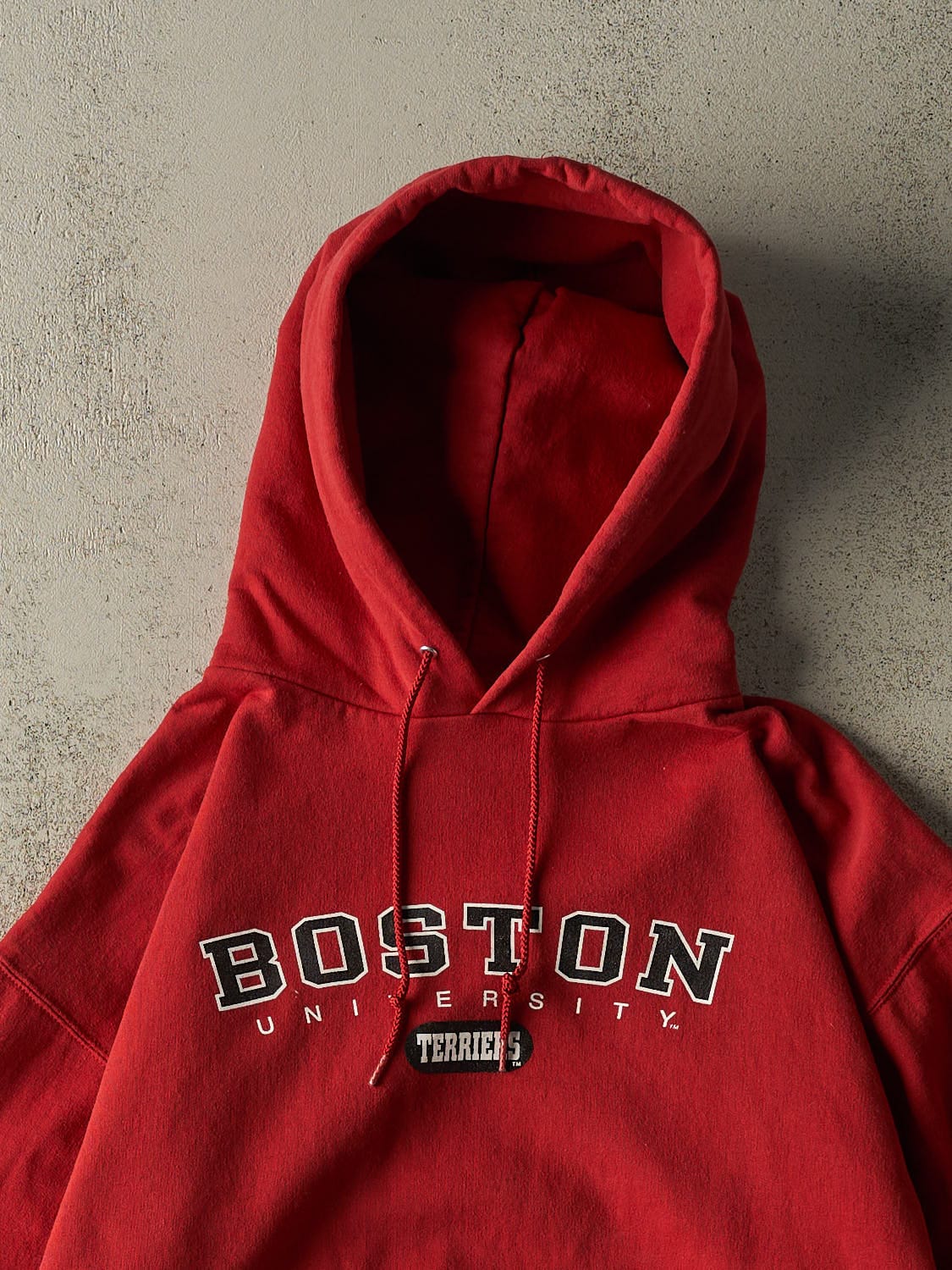 Vintage 90s Red Boston University Terriers Hoodie (M)
