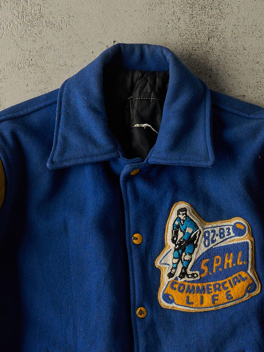 Vintage 83' Blue Hockey Varsity Jacket (M/L)