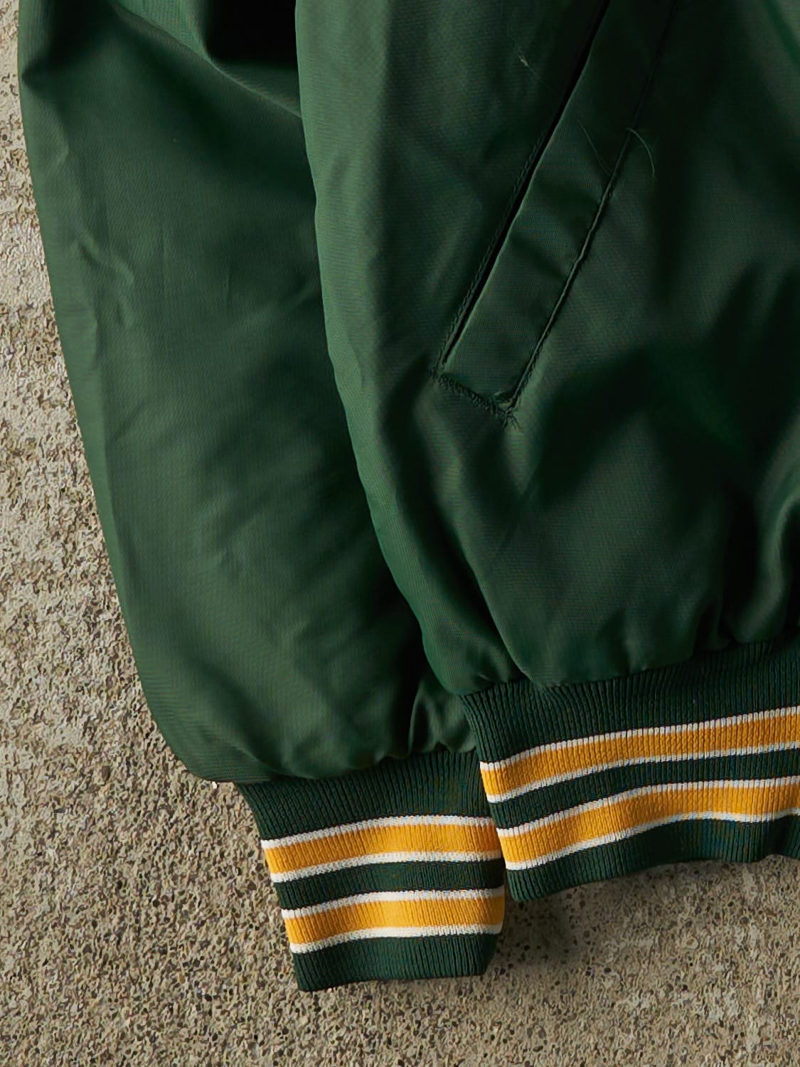 Vintage 80s Green OB Tech Varsity Bomber Jacket (S/M)