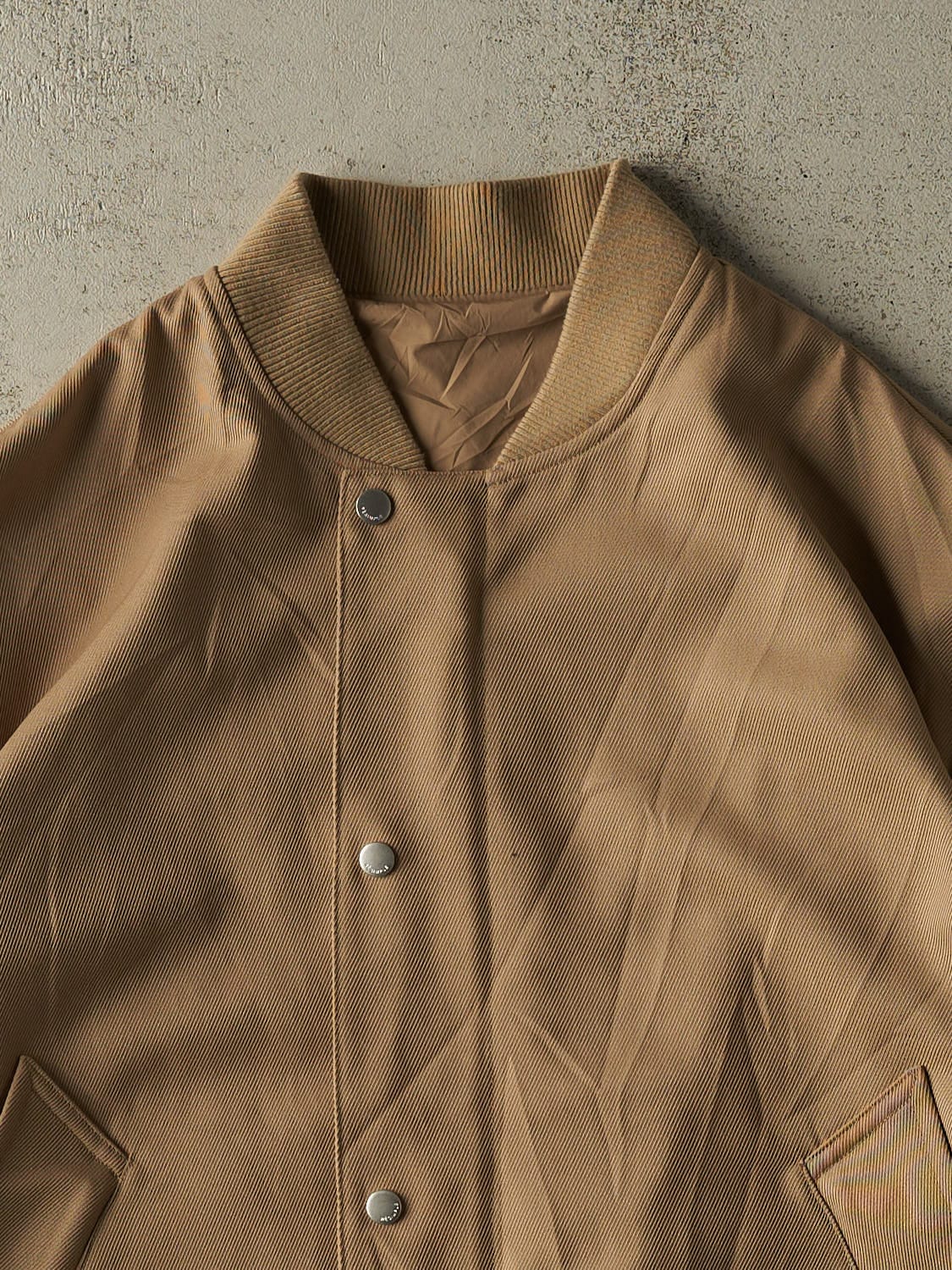 Vintage 90s Beige Bomber Jacket (XL/XXL)