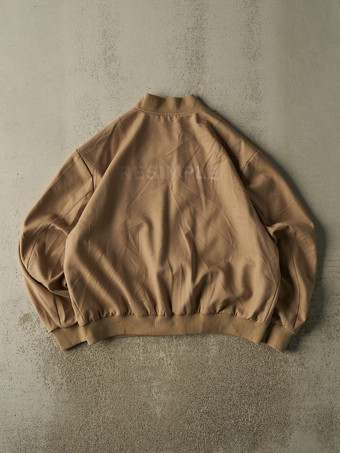 Vintage 90s Beige Bomber Jacket (XL/XXL)