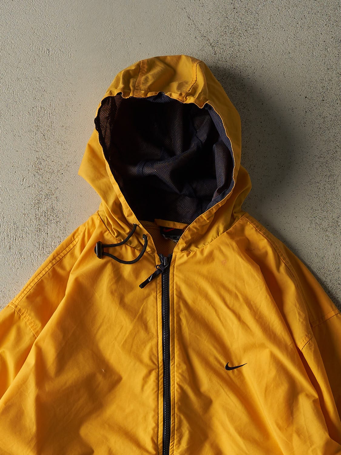 Vintage 90s Yellow Nike Embroidered Long Rain Coat (XXL/XXXL)