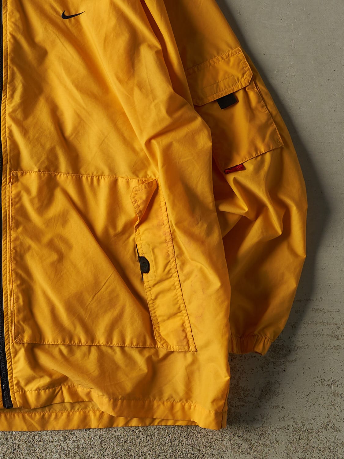 Vintage 90s Yellow Nike Embroidered Long Rain Coat (XXL/XXXL)