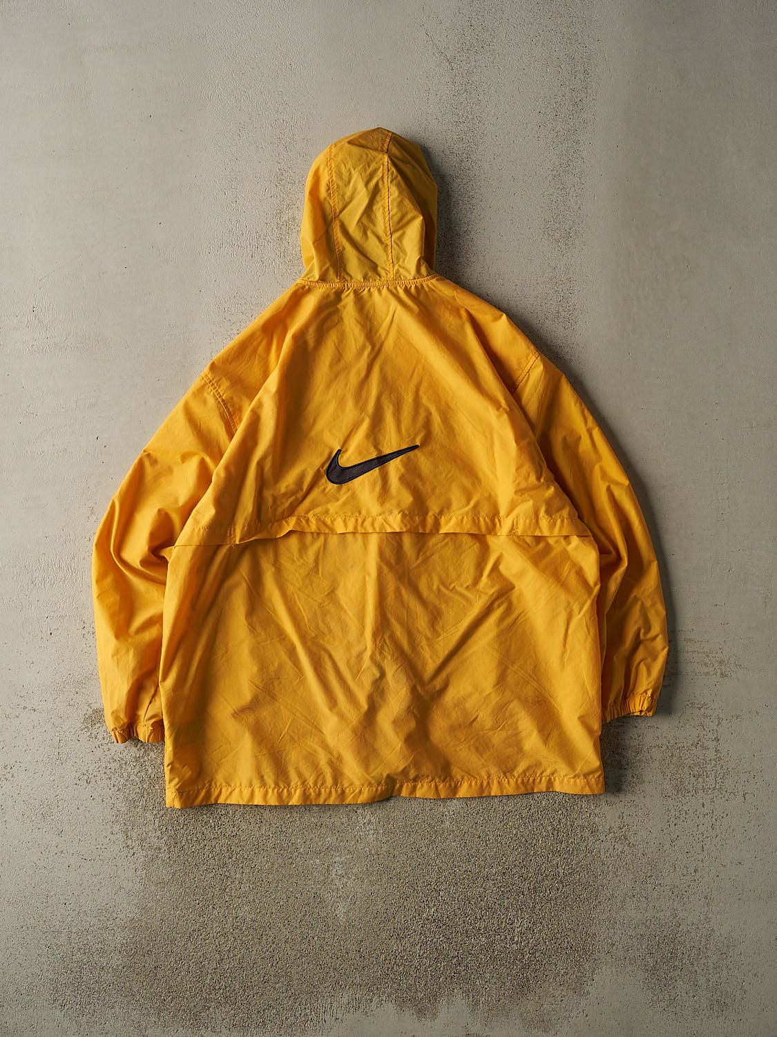Vintage 90s Yellow Nike Embroidered Long Rain Coat (XXL/XXXL)