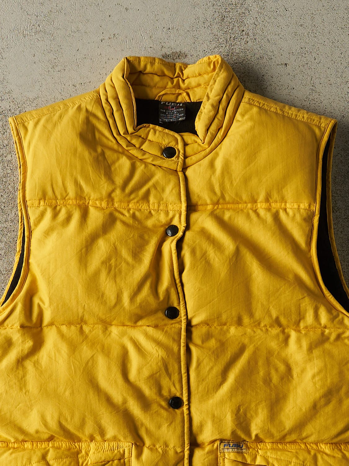 Vintage Y2K Yellow Fubu Puffer Vest (S)
