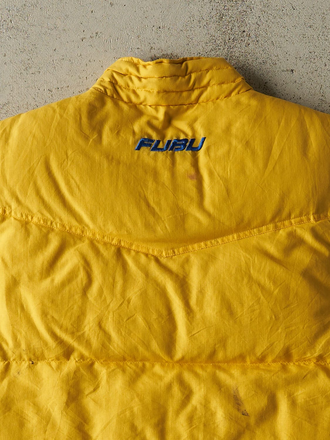 Vintage Y2K Yellow Fubu Puffer Vest (S)
