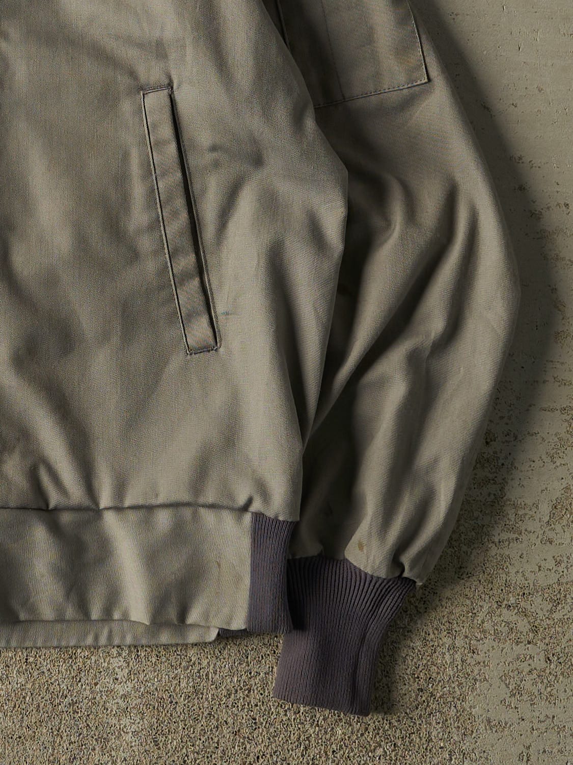 Vintage 80s Grey Bomber Jacket (L/XL)