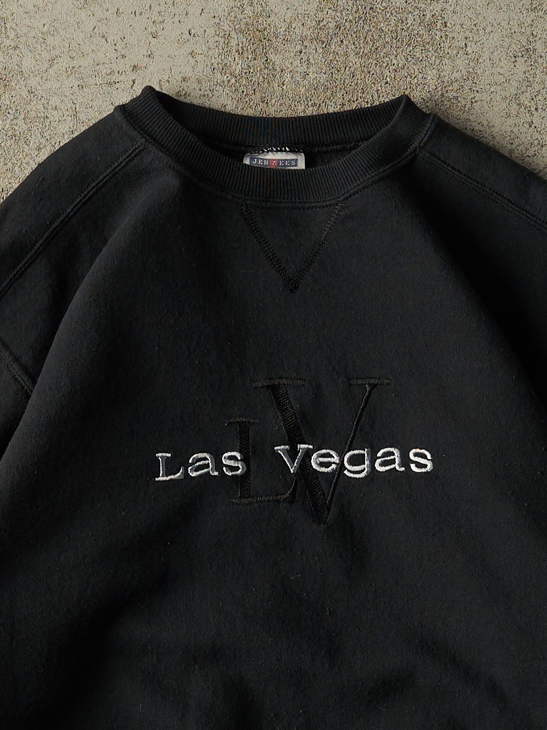 Vintage 90s Black Las Vegas Embroidered Crewneck (S/M)