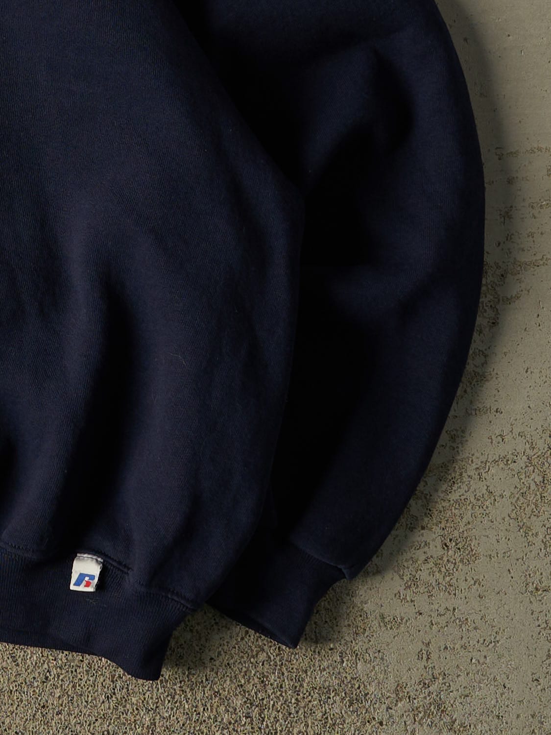 Vintage Y2K Navy Blue Russell Athletic Blank Crewneck (XL/XXL)