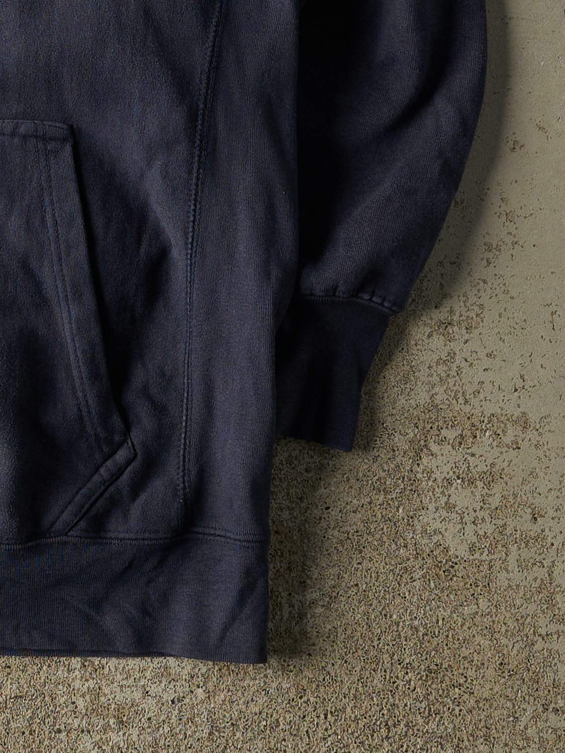 Vintage 90s Navy Blue West Virginia University Embroidered Long Hoodie (M/L)
