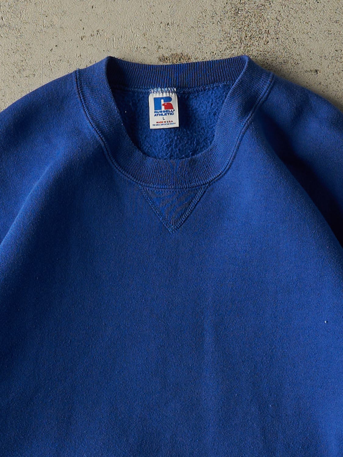 Vintage 80s Blue Russell Athletic Blank Crewneck (M/L)