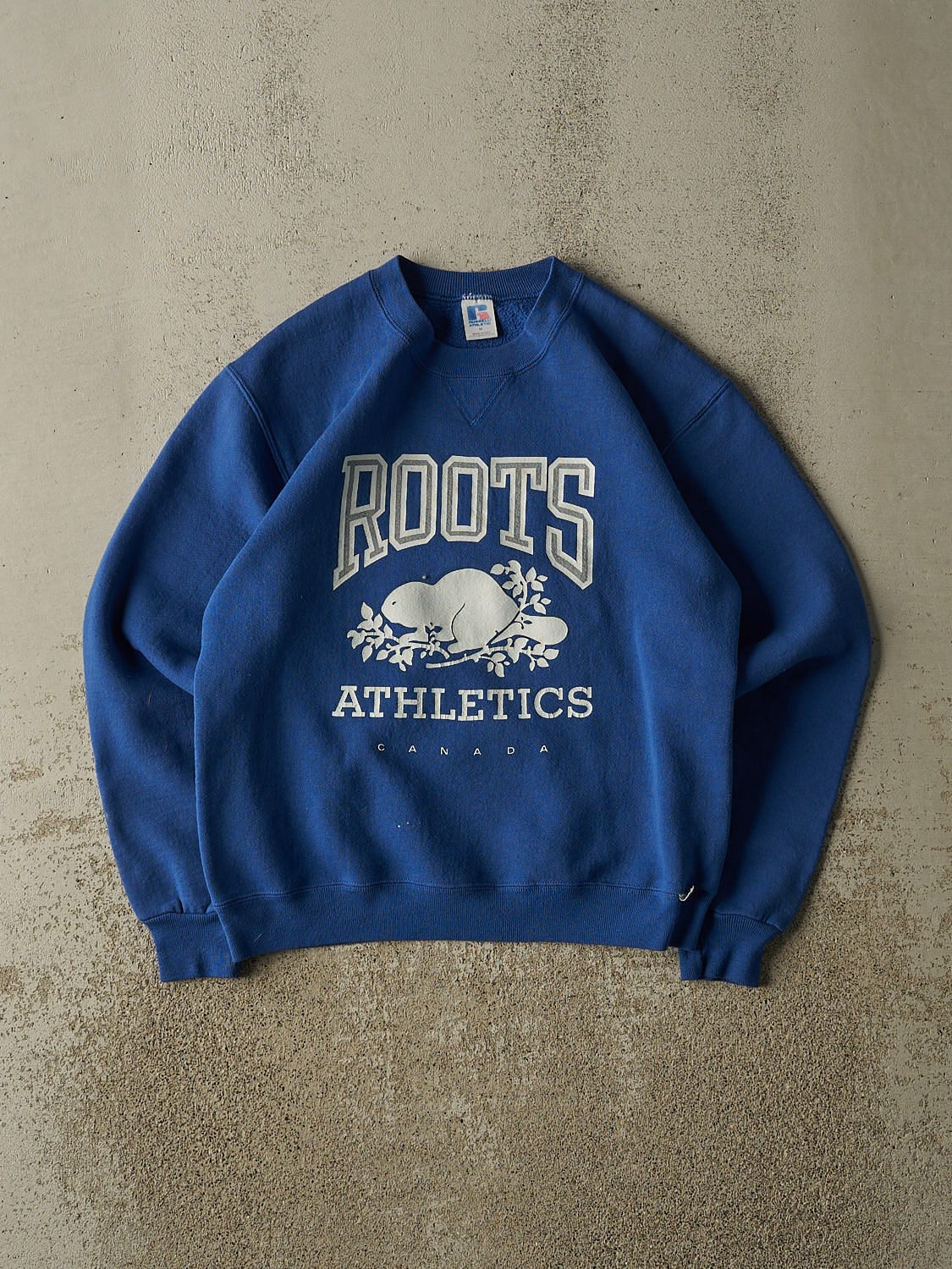 Vintage 80s Blue Russell Athletic x Roots Crewneck (S)