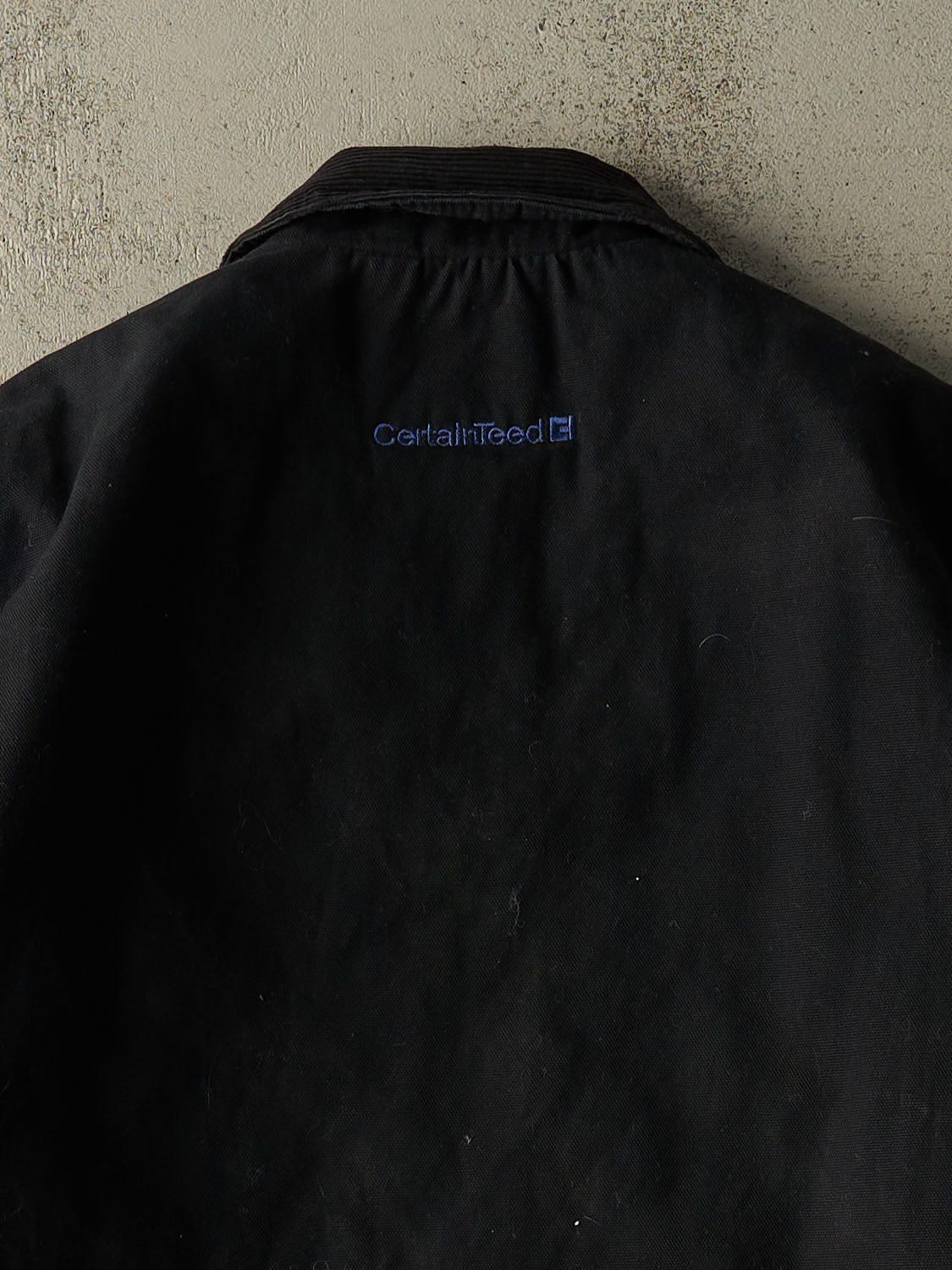 Vintage 90s Black Tough Duck Embroidered Work Jacket (XL)