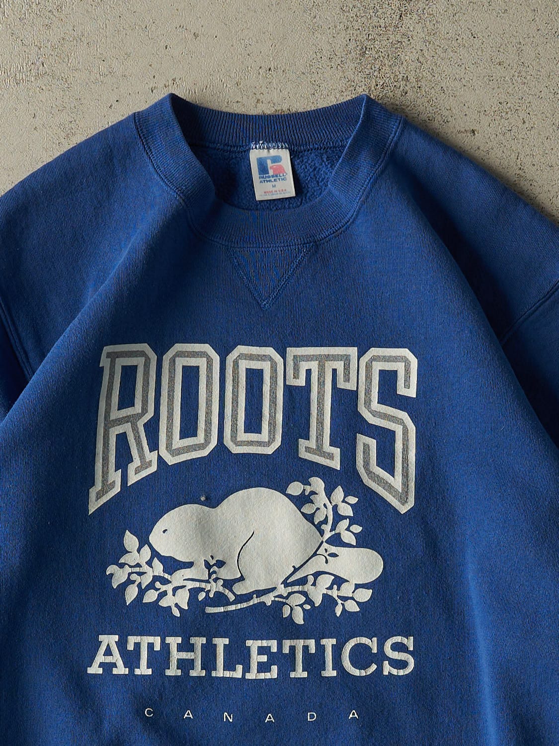 Vintage 80s Blue Russell Athletic x Roots Crewneck (S)