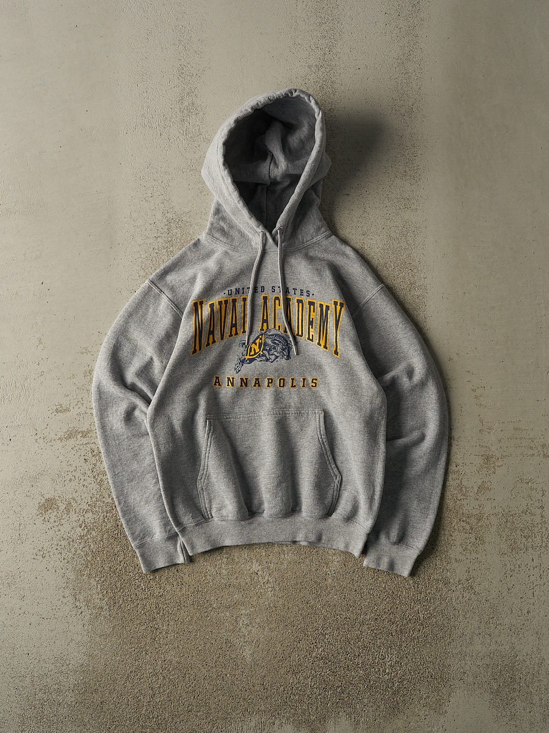Vintage 90s Heather Grey US Naval Academy Hoodie (S)