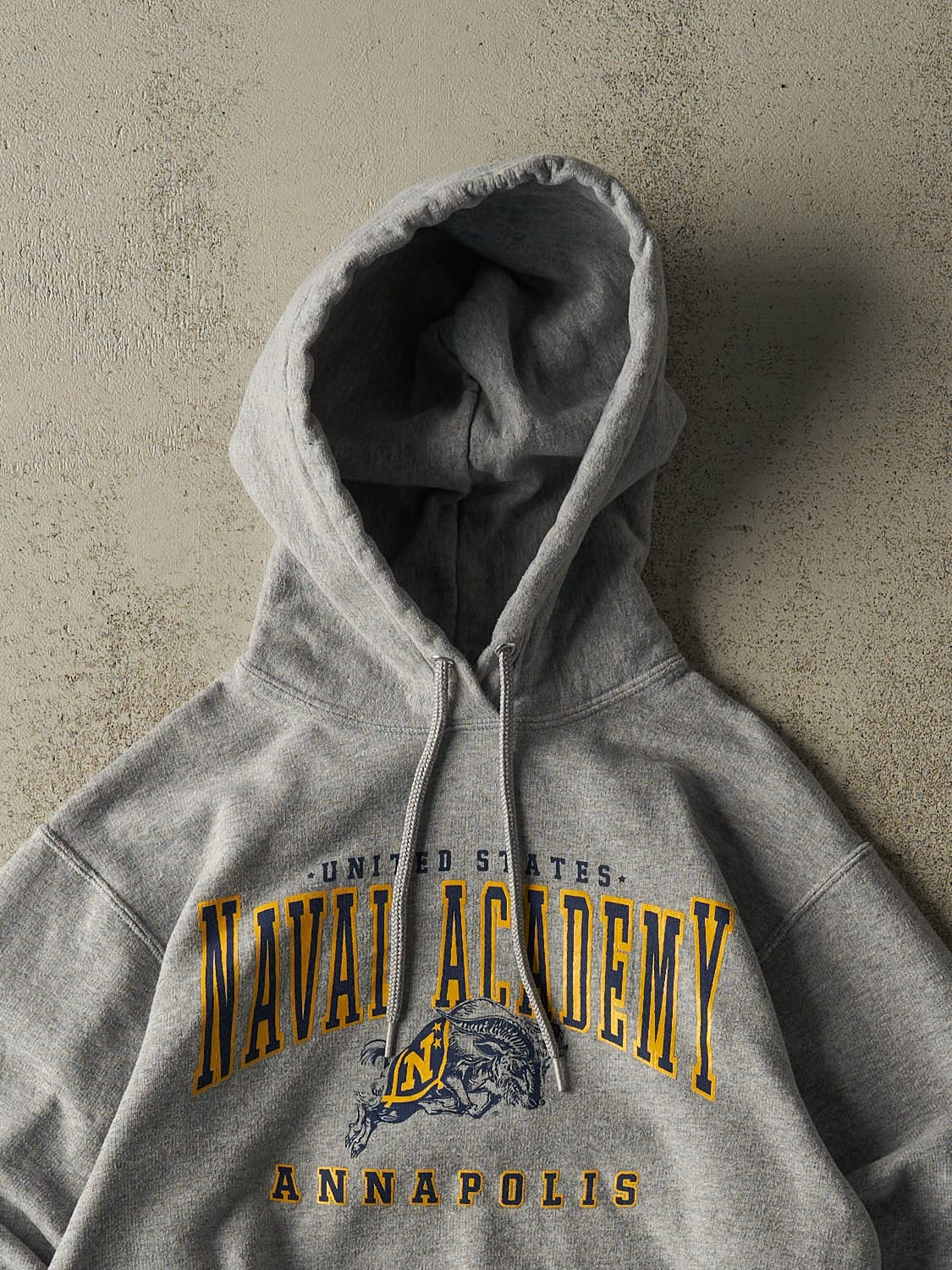Vintage 90s Heather Grey US Naval Academy Hoodie (S)