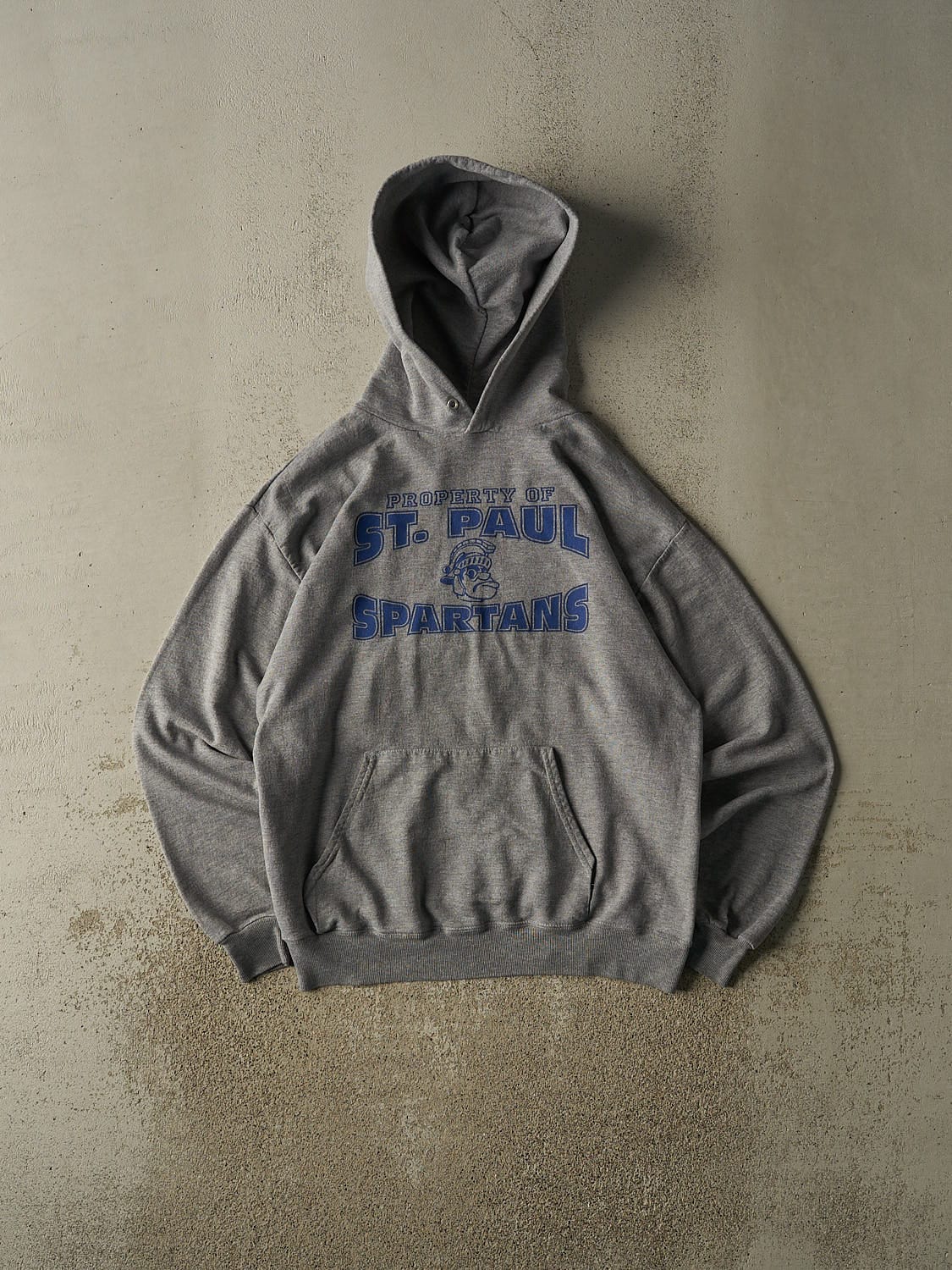 Vintage 90s Grey St. Paul Spartans Hoodie (L/XL)