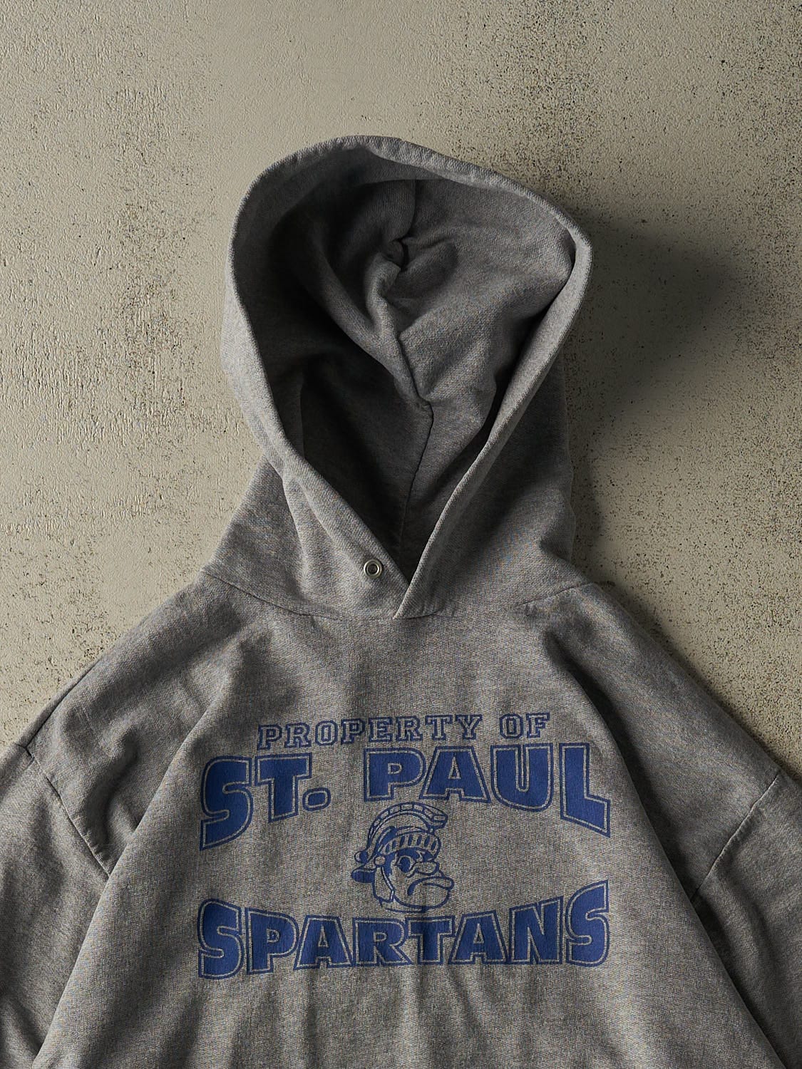 Vintage 90s Grey St. Paul Spartans Hoodie (L/XL)