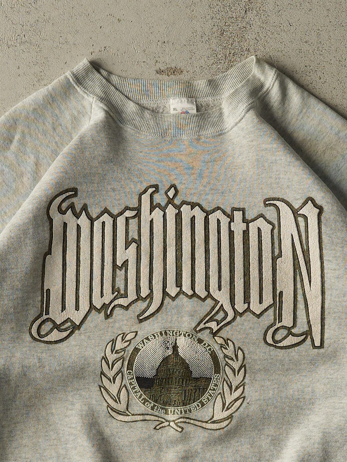 Vintage 80s Grey Washington DC Crewneck (XL)