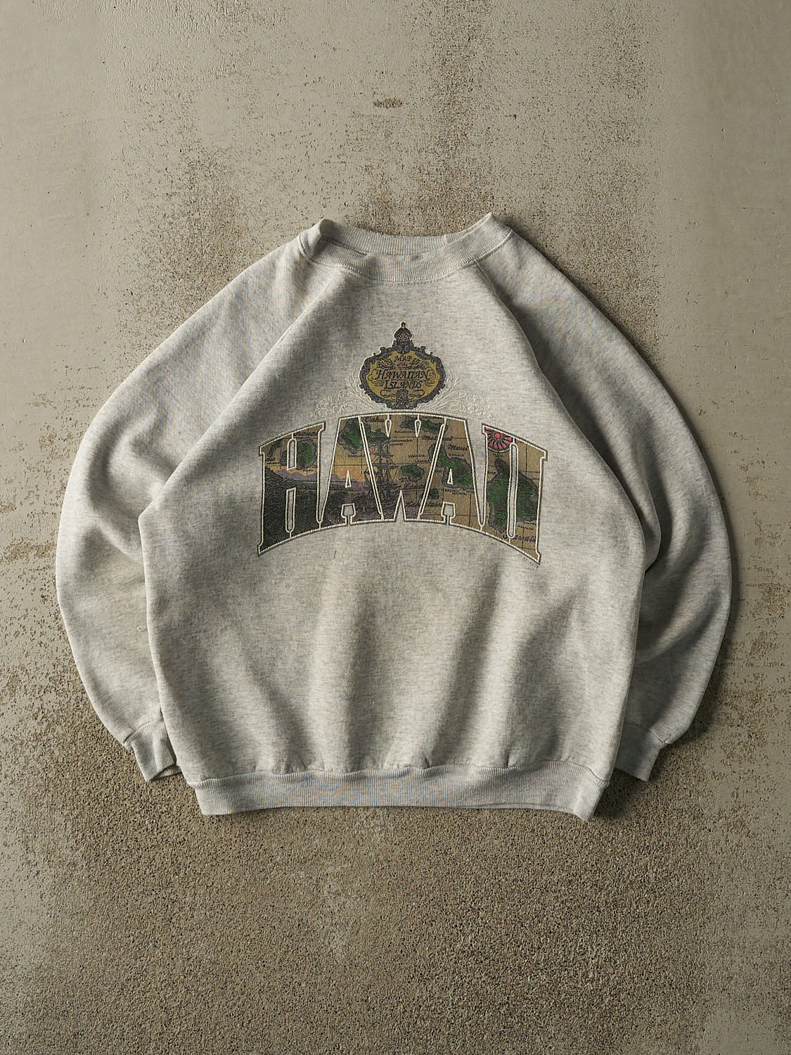 Vintage 80s Heather Grey Hawaii Crewneck (S/M)