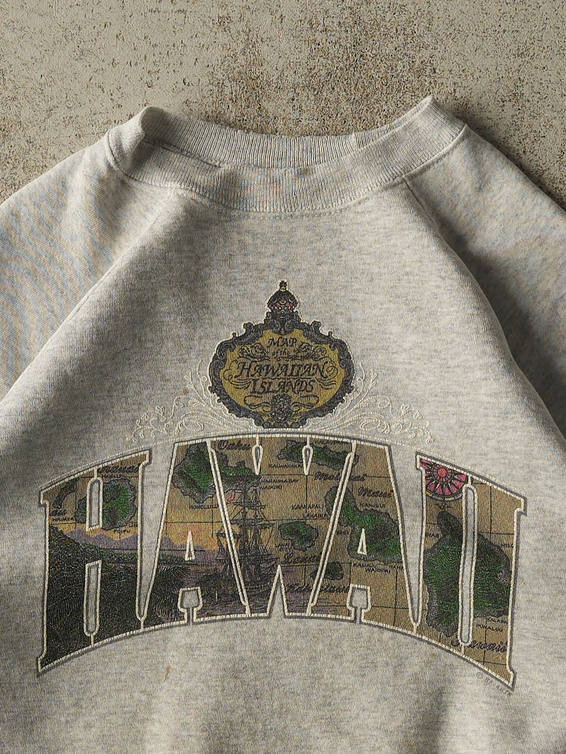 Vintage 80s Heather Grey Hawaii Crewneck (S/M)
