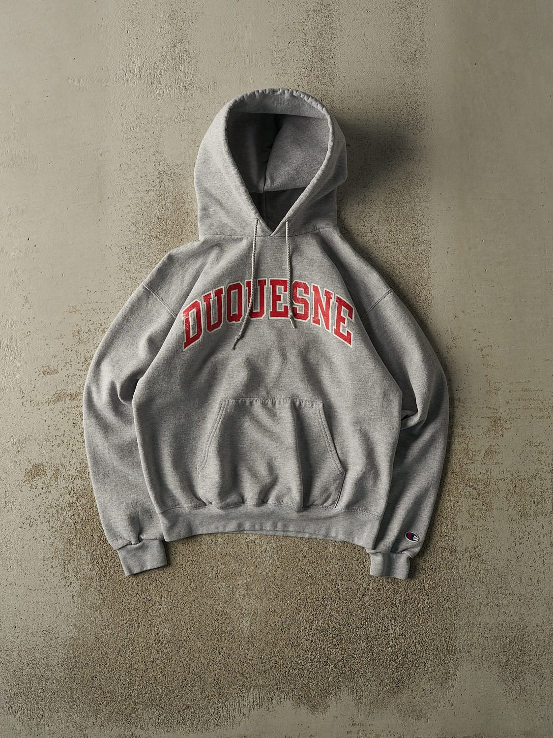 Vintage 90s Heather Grey Champion Duquesne Hoodie (S)