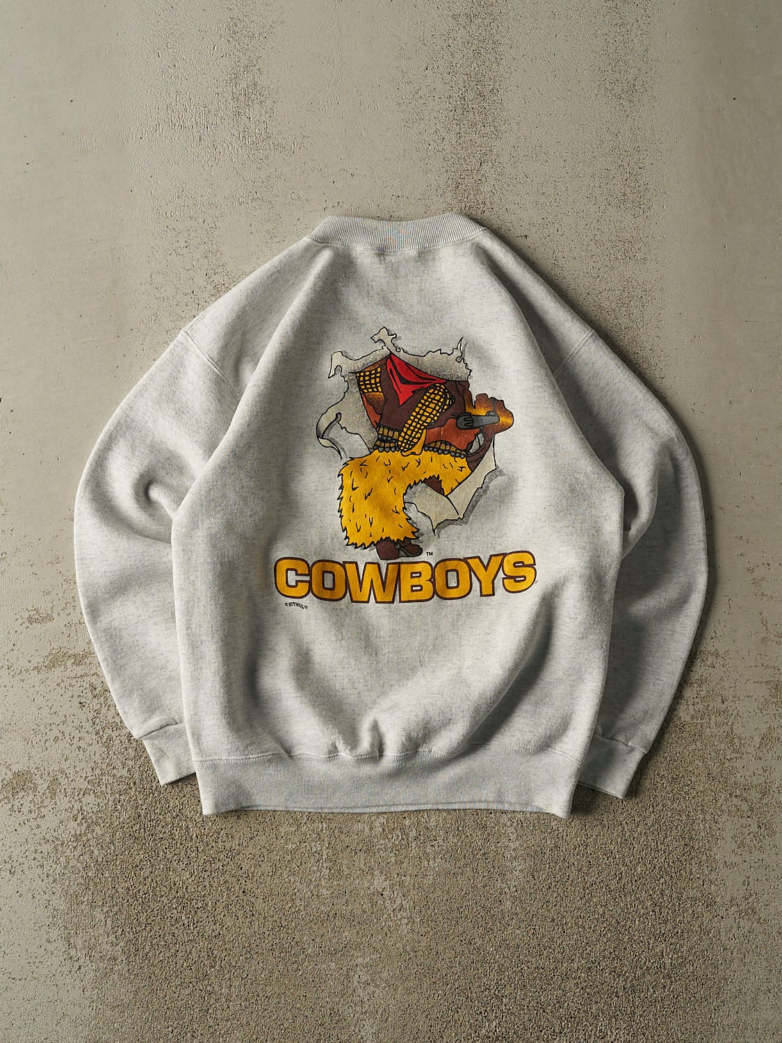 Vintage 90s Grey Wyoming Cowboys Breakthrough Crewneck (M/L)