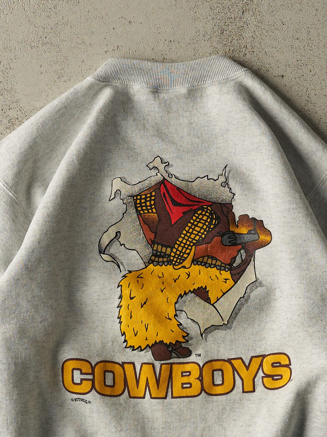 Vintage 90s Grey Wyoming Cowboys Breakthrough Crewneck (M/L)