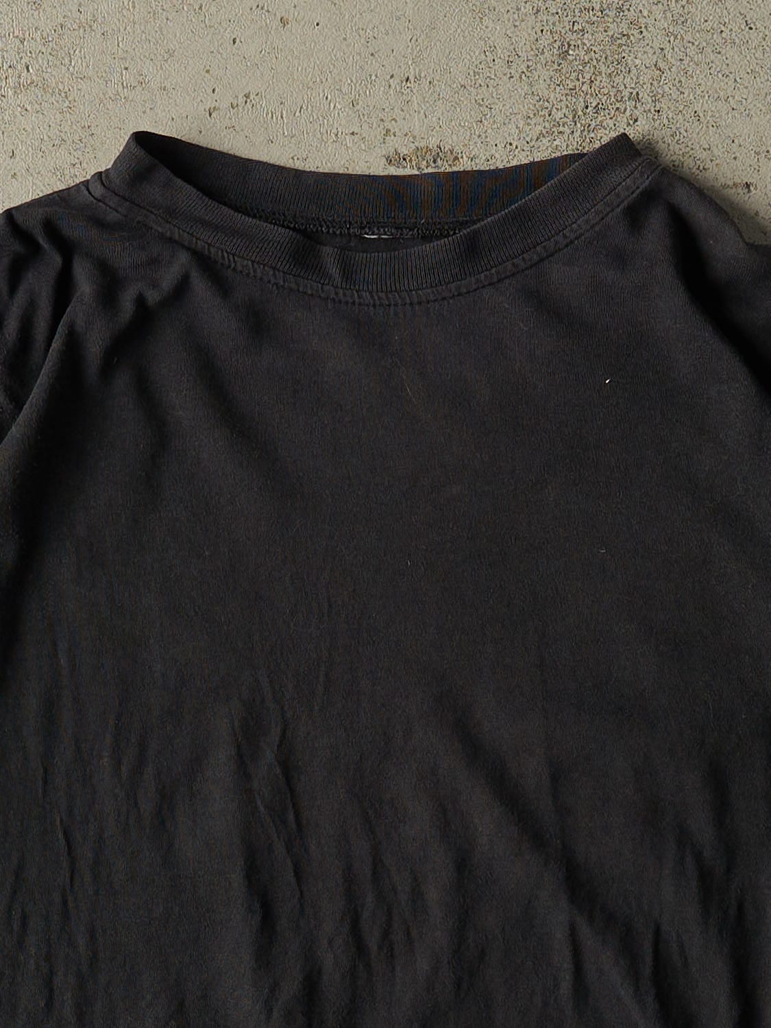 Vintage 90s Black Blank Tee (M)