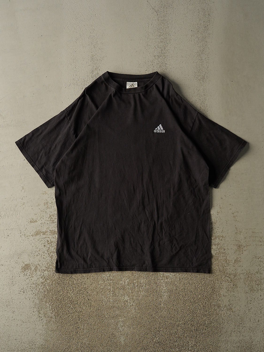 Vintage 90s Black Adidas Embroidered Tee (XXL)