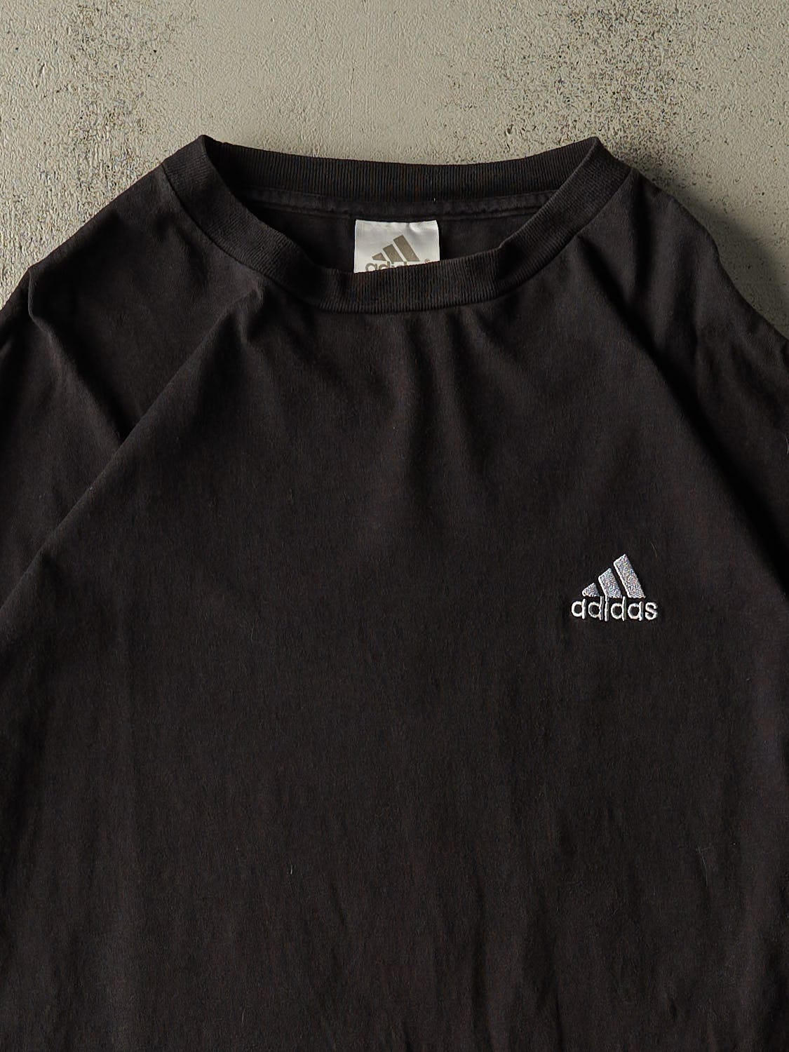 Vintage 90s Black Adidas Embroidered Tee (XXL)