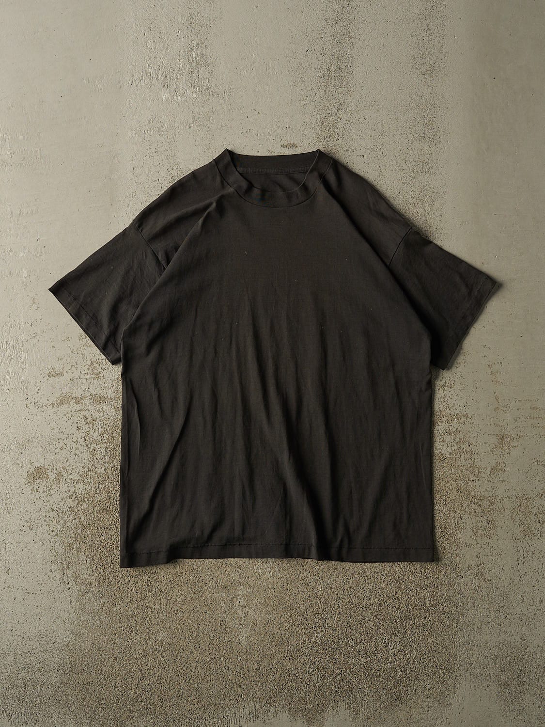 Vintage 80s Black Blank Single Stitch Tee (XL)