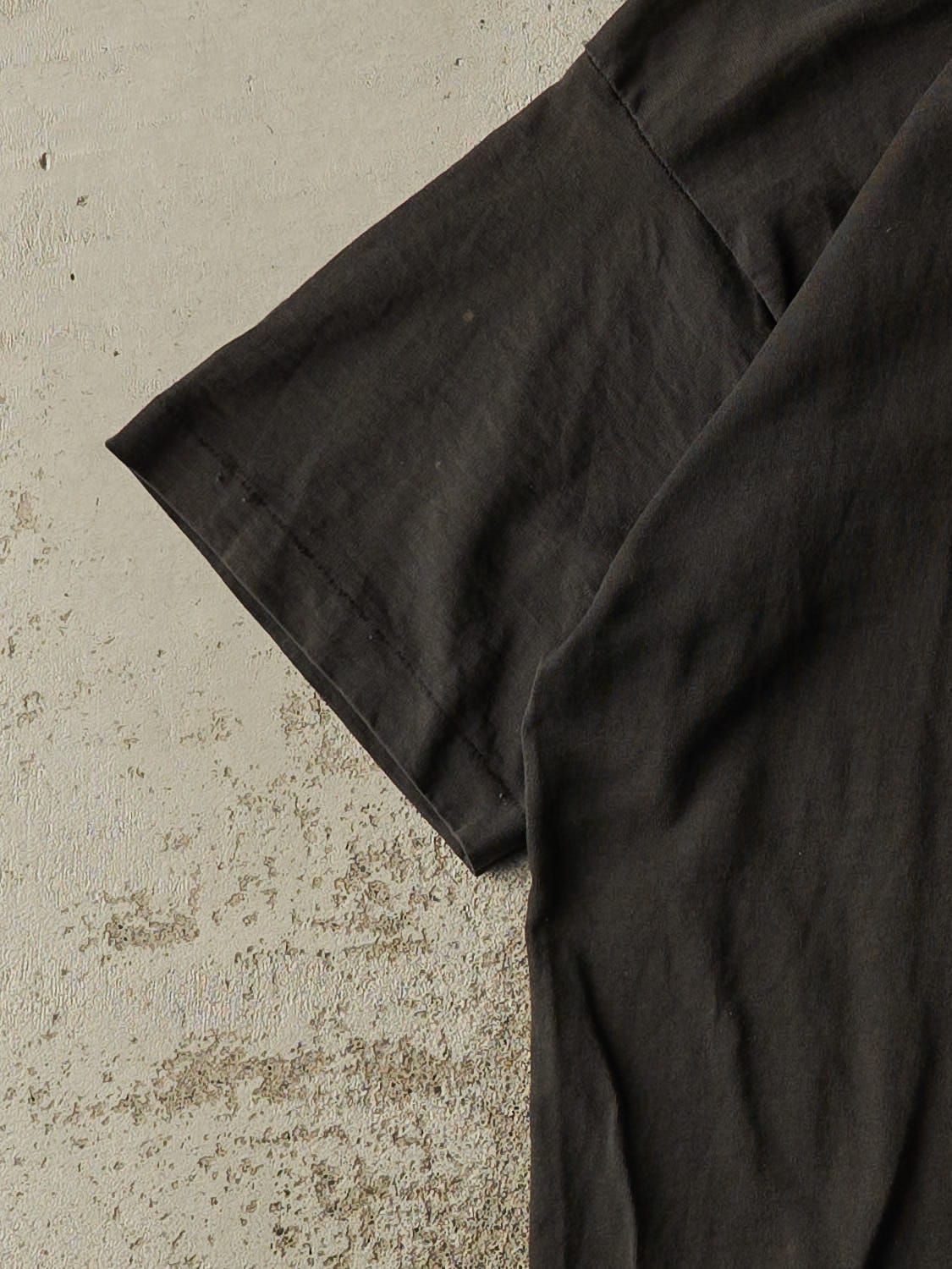 Vintage 80s Black Blank Single Stitch Tee (XL)