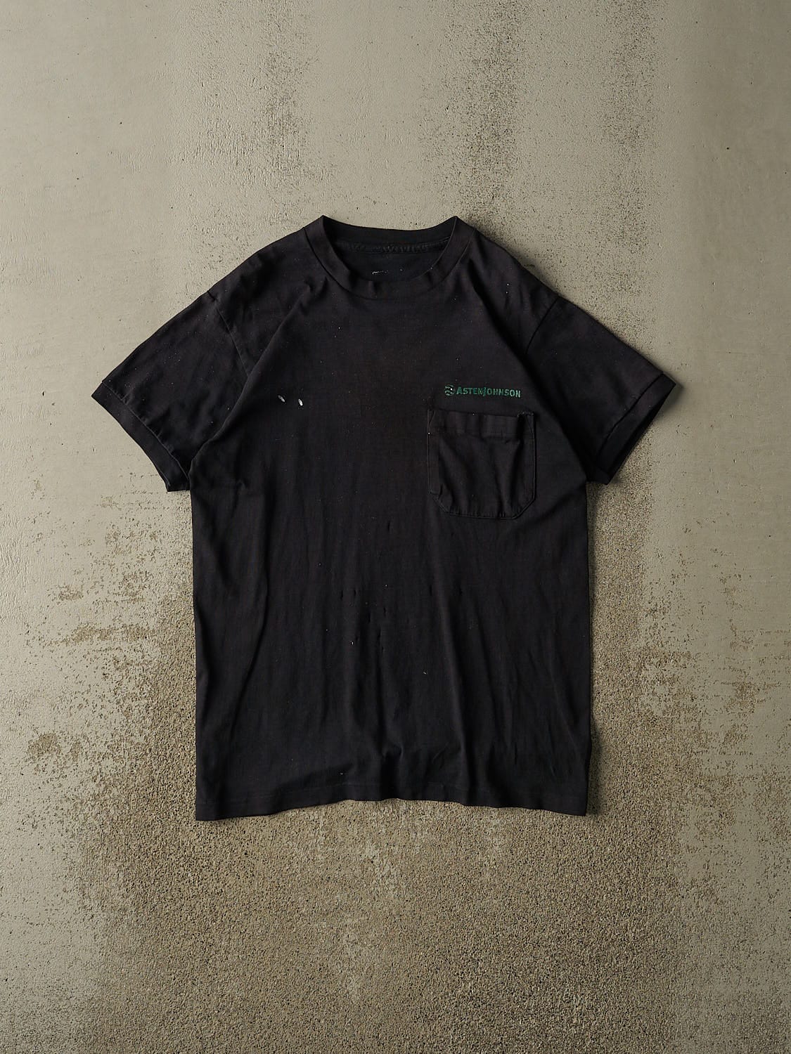 Vintage 80s Black Asten Johnson Pocket Tee (M/L)