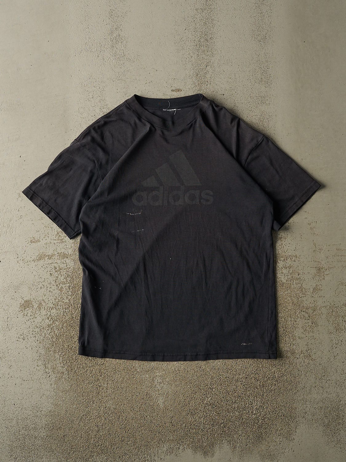 Vintage 90s Black Adidas Logo Tee (XL)