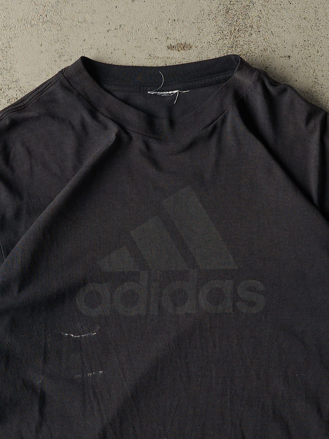 Vintage 90s Black Adidas Logo Tee (XL)