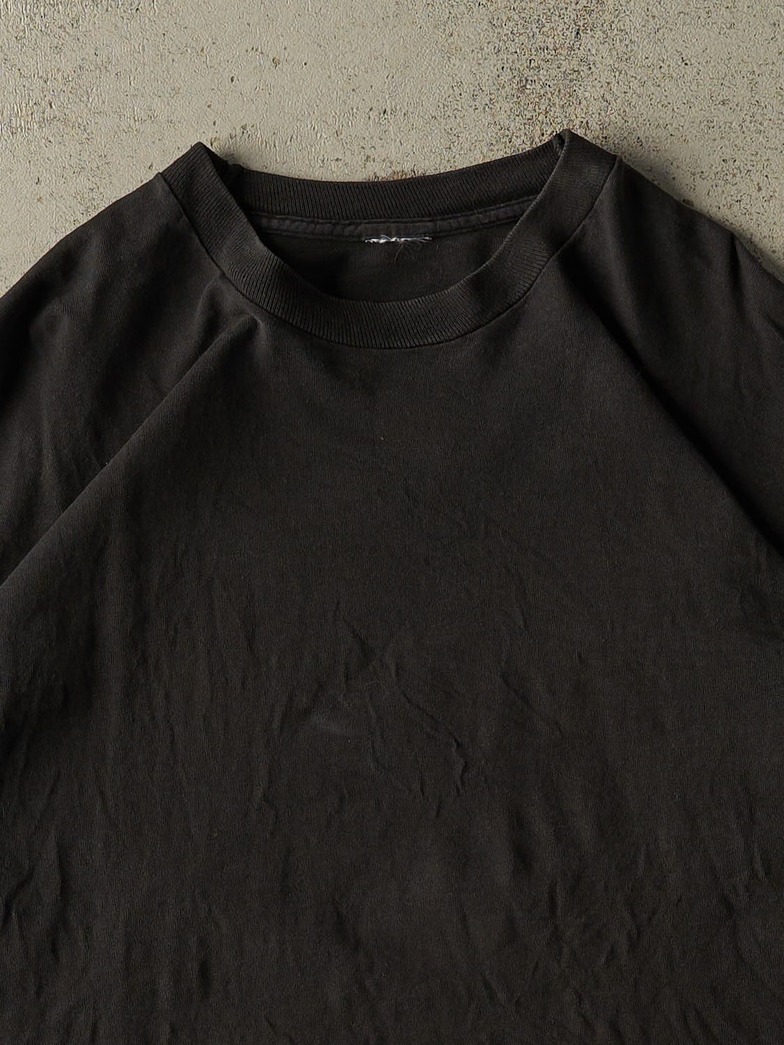 Vintage 90s Black Blank Tee (L/XL)