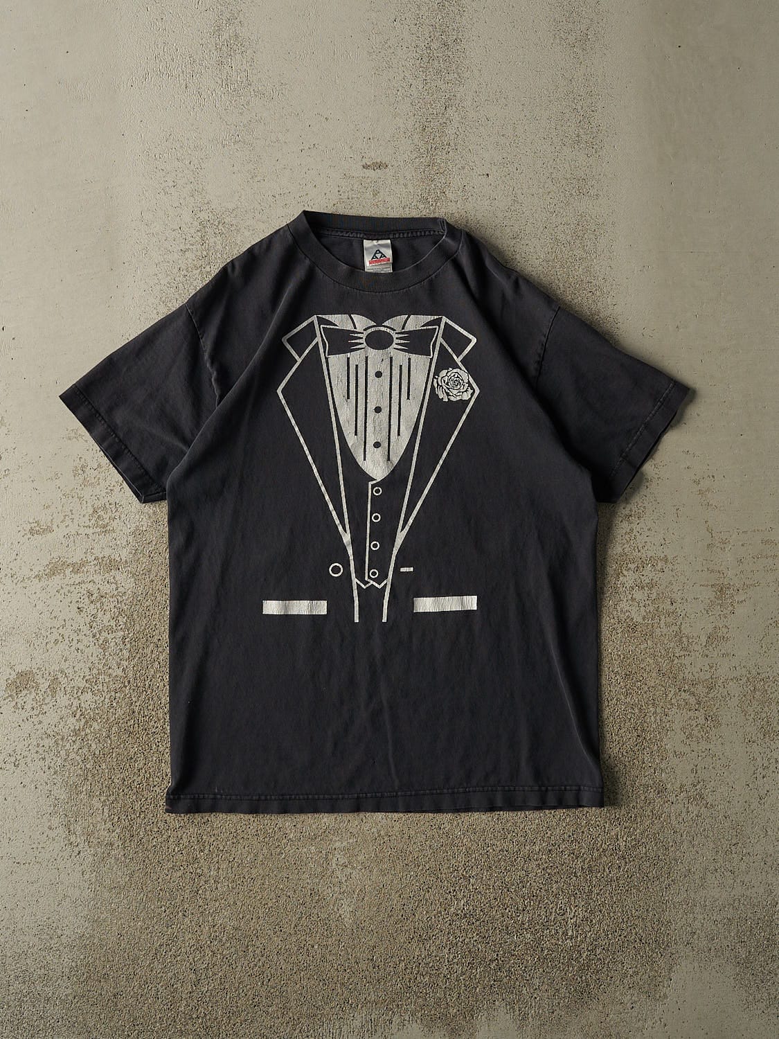 Vintage Y2K Black Tuxedo Funny Tee (M/L)