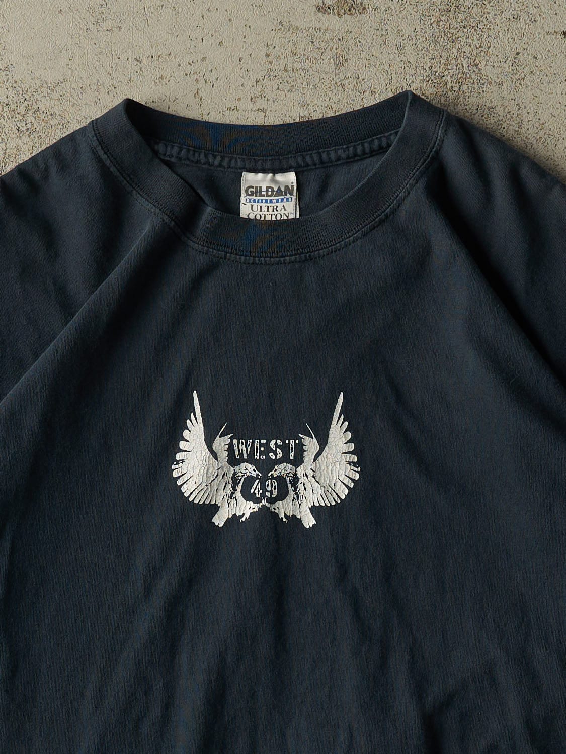 Vintage Y2K Black West 49 Tee (M/L)